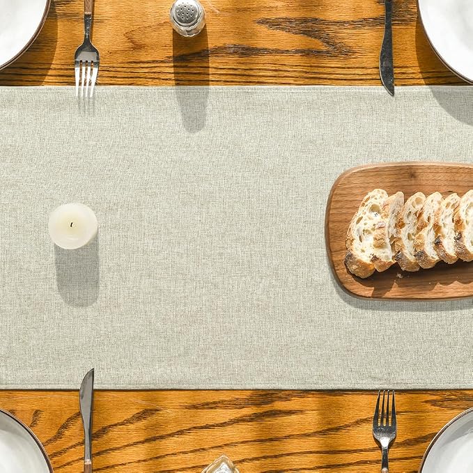 Artoid Mode Beige Table Runner, Seasonal Summer Fall Washable Kitchen Dining - Image 3