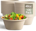 48 Oz Natural Disposable Paper Bowls by Homestockplus