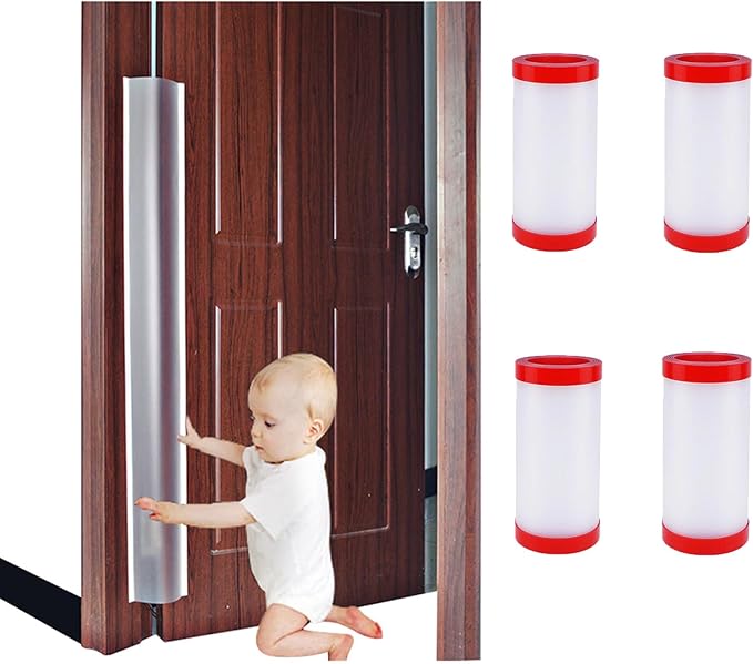 Door Pinch Guard Baby Proofing, Door Hinge Cover, Door Protector for Kids Finger Safety, Door Finger Pinch Guards Heavy Duty, Door jam Shield,JuneSisters 4