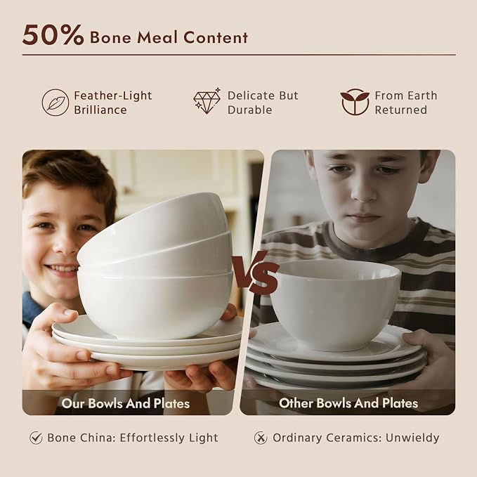18-Piece Bone China Dinnerware Set - Image 5