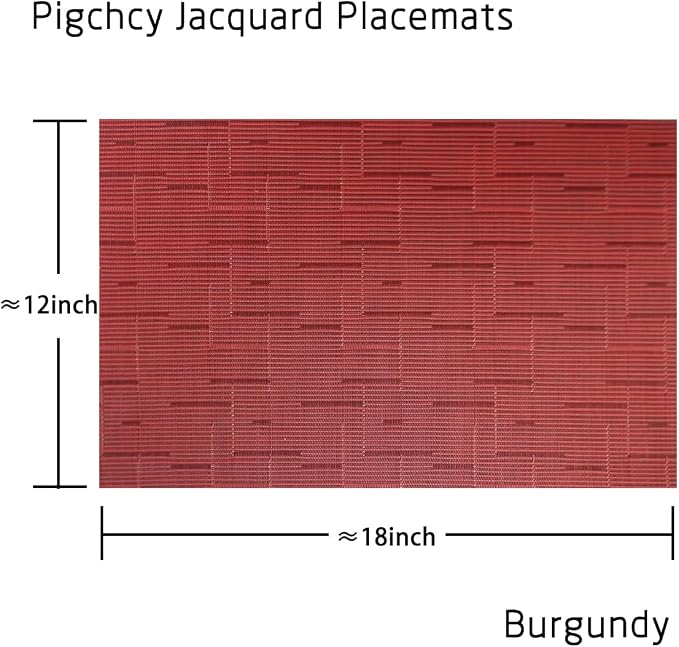 PIGCHCY Placemats Set of 12 Washable Durable Place Mats Vinyl Heat Resistant - Image 2