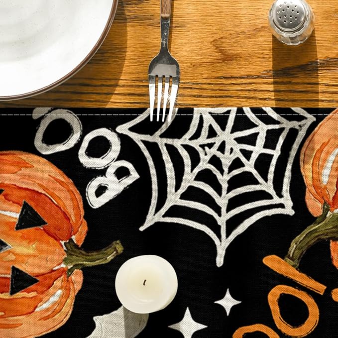 Artoid Mode 210 GSM Halloween Table Runner 13x72 Inch Home Party Decor | - Image 7