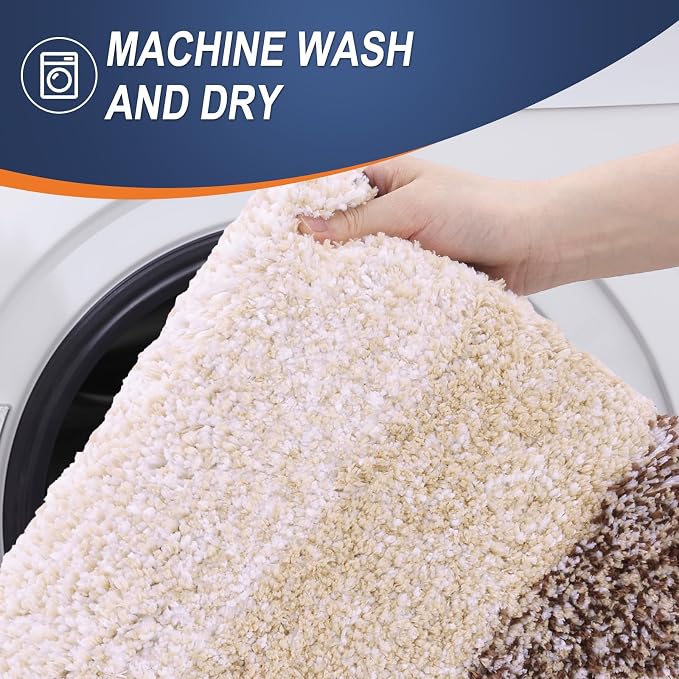 OLANLY Large Bathroom Rugs Mat 70x46, Extra Soft Absorbent Microfiber Bath Rugs - Image 5