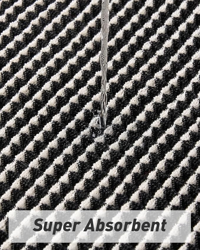 AMOAMI Upgraded Waffle Runner Rug Super Absorbent Non Slip Bath Mats - Image 3