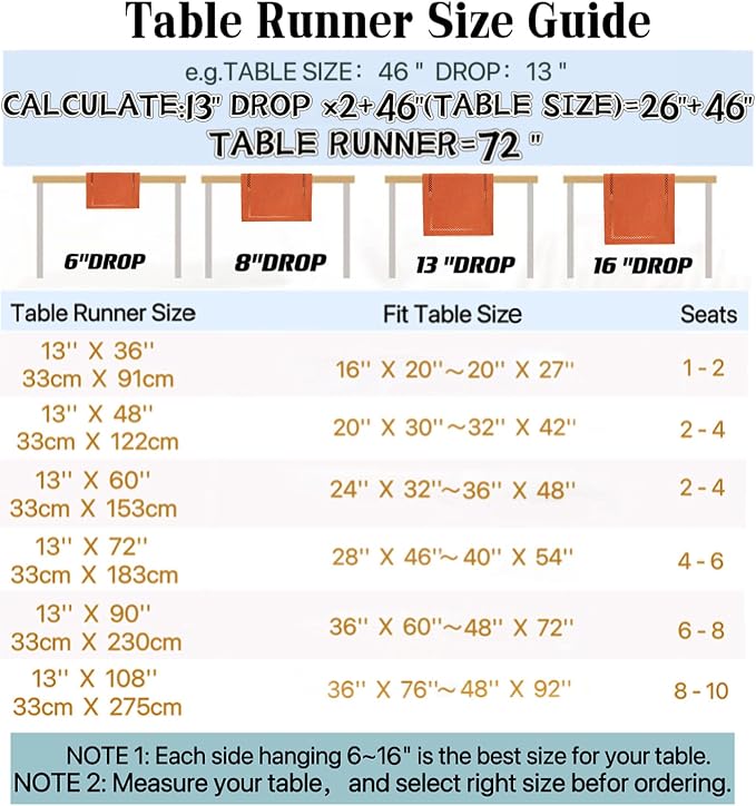 Orange Burlap Table Runner, Fall Table Runners 48 inches Long | Double Layer - Image 7