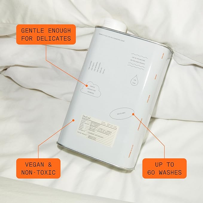 DedCool Liquid Laundry Dedtergent | Xtra Milk | Luxurious Fragrance Detergent | Removes Stains | Infused with Natural Essential Oils | Non-Toxic | 60 Washes | 32 fl oz