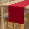 Encasa XO Table Runner, Cotton Canvas Dining Runner 13"x72" | Deep Red by EncasaXO