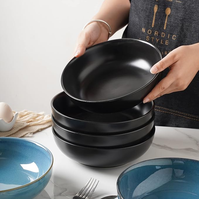 Selamica Ceramic Pasta Bowls 50 OZ, Large Salad Bowls - Image 6