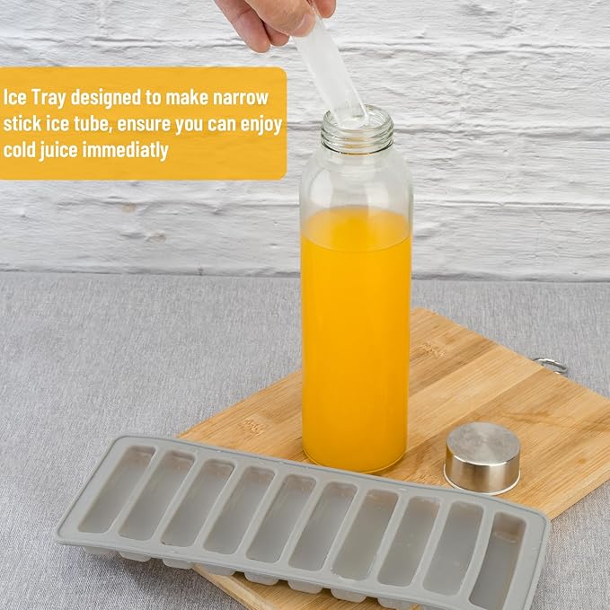 Zukro Glass Water Bottles with Stainless Steel Lids 24 oz, Reusable juice - Image 5