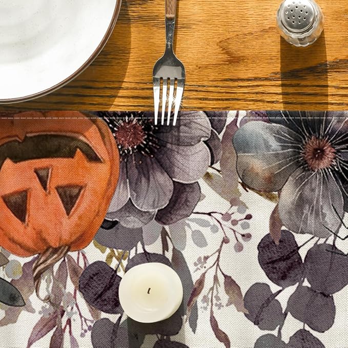 Artoid Mode 210 GSM Halloween Table Runner 13x120 Inch Home Party Decor | - Image 7