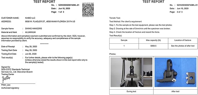 Heavy Duty Black Swing Hangers Screws Bolts Included Over 5000 lb Capacity Playground Porch Yoga Seat Trapeze Wooden Sets Indoor Outdoor 2 Pack