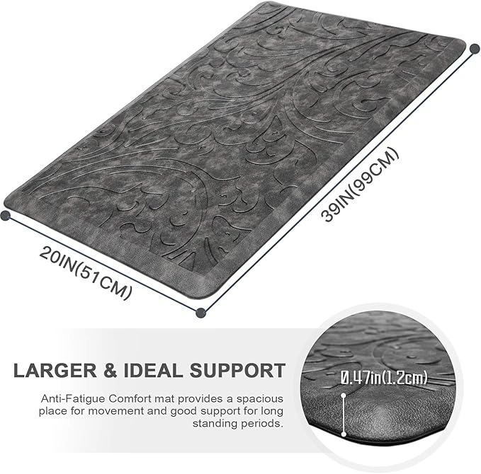 KMAT Kitchen Mat Cushioned Anti-Fatigue Floor Mat Waterproof Non-Slip Standing - Image 2