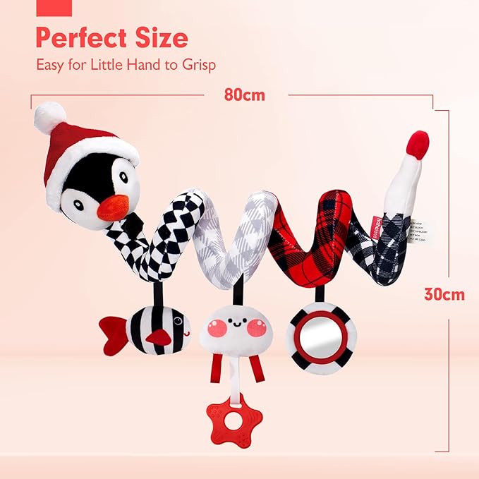hahaland Car Seat Baby Toys 0-3 Months Developmental Carseat Toys for Infants 0-6 Months Stroller Baby Toys 6 to 12 Months Infant Toys for Ages 0-2 Baby Girl Gifts Travel Toys 0-6 Months