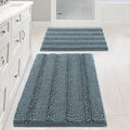 Non Slip Thick Shaggy Chenille Bathroom Rug Mat Set Extra Soft and Absorbent by HVERSAILTEX