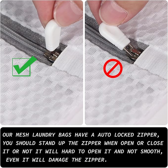 Delicates Laundry Bag - 2 Pack Durable Honeycomb Mesh Lingerie Wash Bag