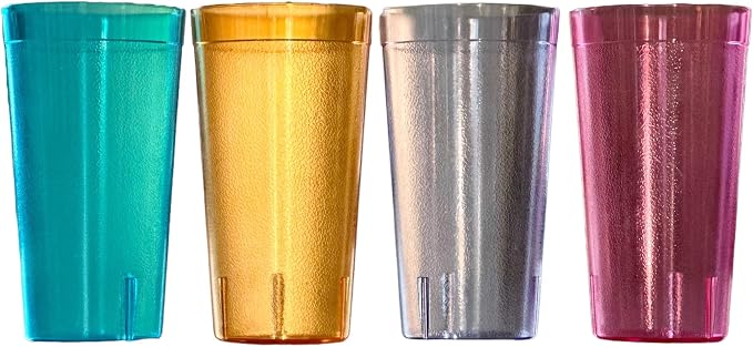 Oojami Set of 8 Plastic Tumblers, 20-Ounce Reusable Cups, BPA-Free & by Oojami