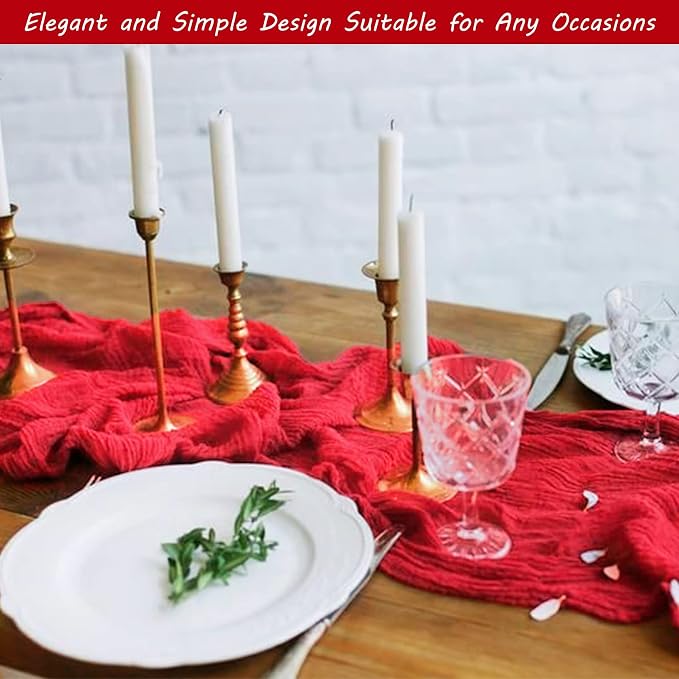 12 Pack 10Ft Cheesecloth Table Runner 35x120 Inch Boho Gauze Table Runner - Image 7