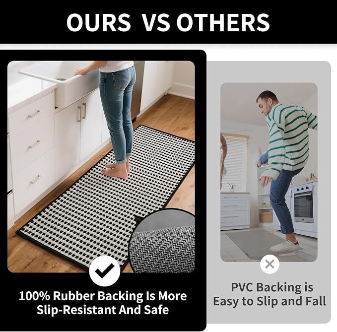 YDKGL Kitchen Mat Kitchen Rugs Sets of 2 PCS Non Slip Washable, Super Absorbent - Image 6