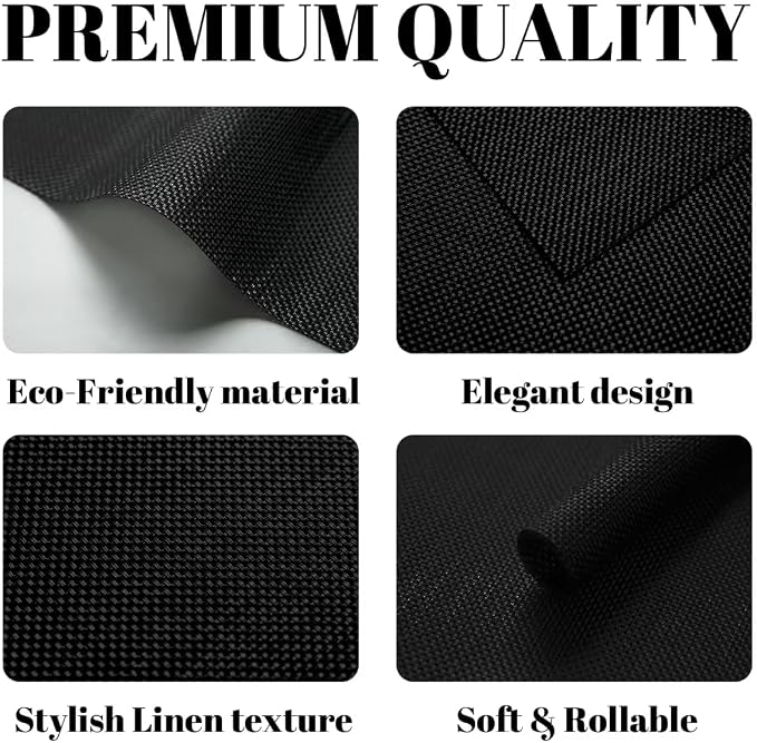 Placemats Set of 4 Vinyl/Plastic Woven Place Mats - Image 2