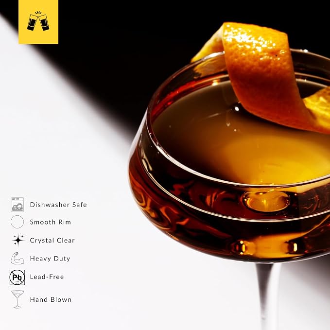 LEMONSODA Nick & Nora Martini Glasses, Cocktail Glasses | Classic 1930s 50s - Image 3