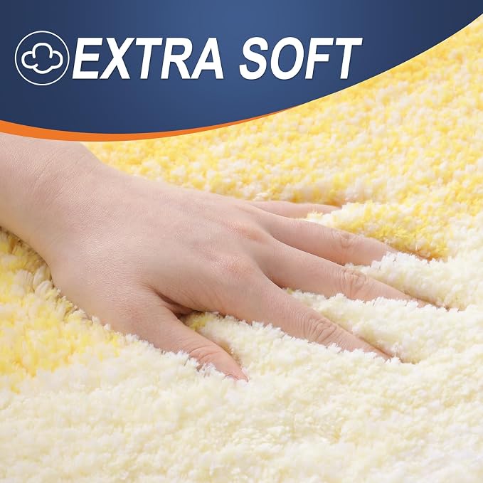 OLANLY Luxury Toilet Rugs U-Shaped 24x20, Extra Soft and Absorbent Microfiber - Image 3