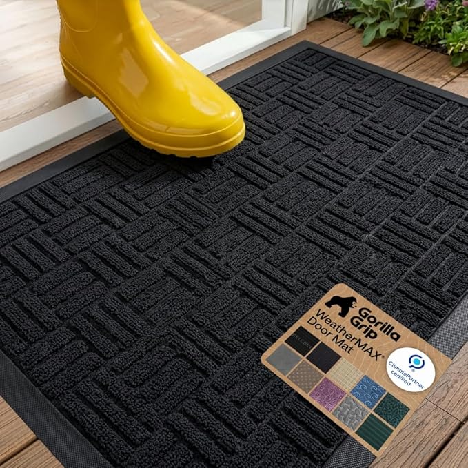 GORILLA GRIP 100% Waterproof All-Season WeatherMAX Doormat US Designed Natural by Unknown