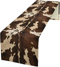 Cow Skin Print Table Runner, Western Rustic Cottage Country Farm Animal Fur by SXXLDNG