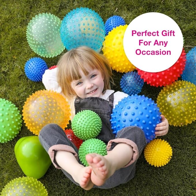 Edushape Sensory Ball for Baby - 7" Glow-in-The-Dark Color Ball Helps Enhance Gross Motor Skills for Kids 6 Months & Up