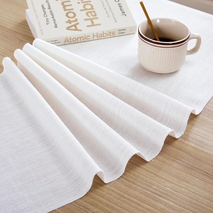 Cotton Linen Table Runner, 13x72 Inch, Machine Wash - Image 5