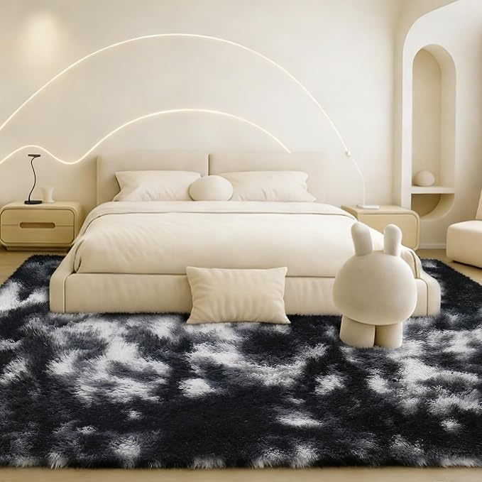5x7 Plush Fluffy Area Rugs, Large Soft Carpet, Upgraded Non-Slip Rectangular Rug - Image 5