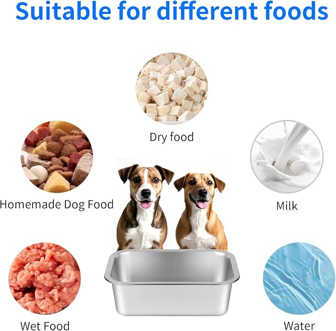 Ohtomber 0.85 Gallons Stainless Steel Dog Bowl, Pet Water & Food Bowl | No - Image 6