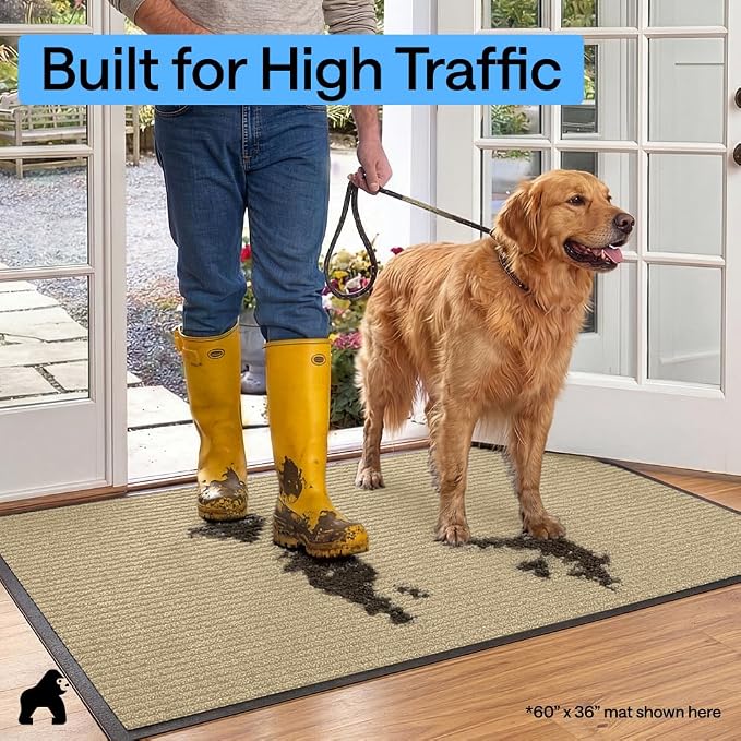GORILLA GRIP Waterproof Traffic Guard Door Mat, Heavy Duty Entryway Mats - Image 7
