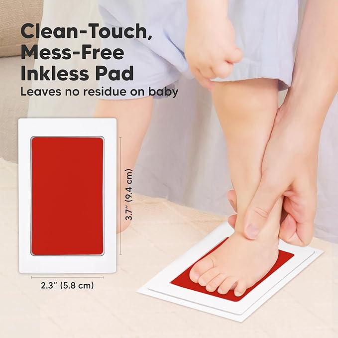 4-Pack Inkless Baby Hand and Footprint Kit - Mess Free Ink Pad for Newborn Keepsake, Dog Nose & Paw Print Kit, Clean Touch Ink Pad for Baby Hand & Footprints, Ideal New Mom Gifts (Halloween)