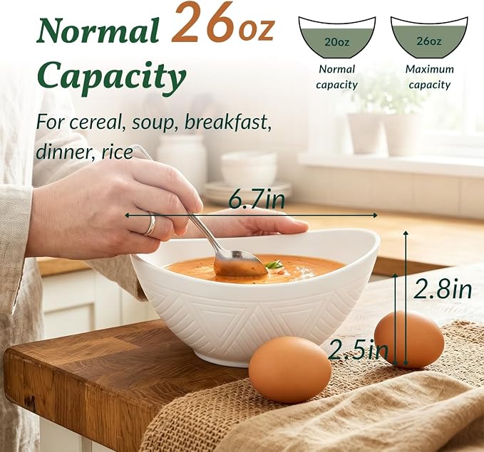 Wheat Straw Serving Bowls Unbreakable Serving Bowls - Image 2