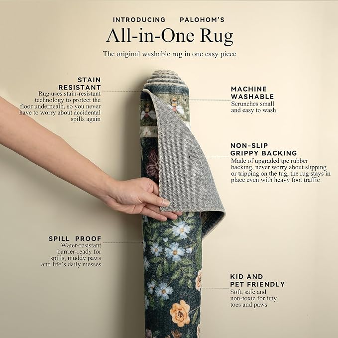 Area Rugs 9x12 Living Room: Washable Rugs - Image 4