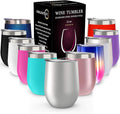 CHILLOUT LIFE 12 oz Stainless Steel Wine Tumbler by CHILLOUTLIFE