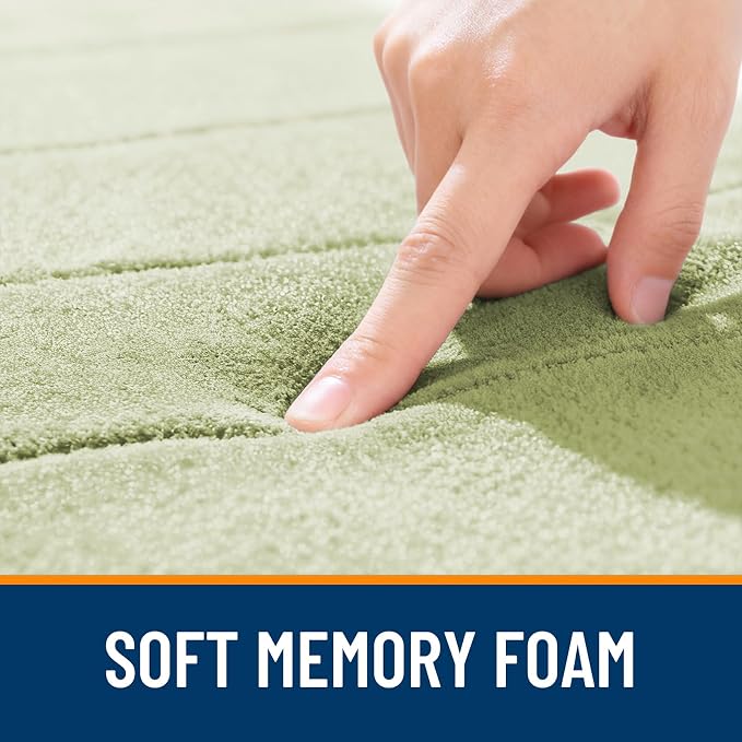 OLANLY Memory Foam Bath Mat 40x32, Super Soft Absorbent Bathroom Rugs, Quick Dry - Image 5