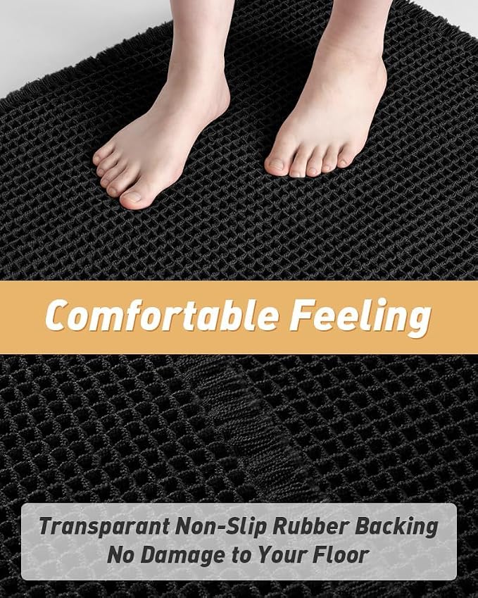 AMOAMI Upgraded Waffle Runner Rug, Super Absorbent Non Slip Bath Mats - Image 3