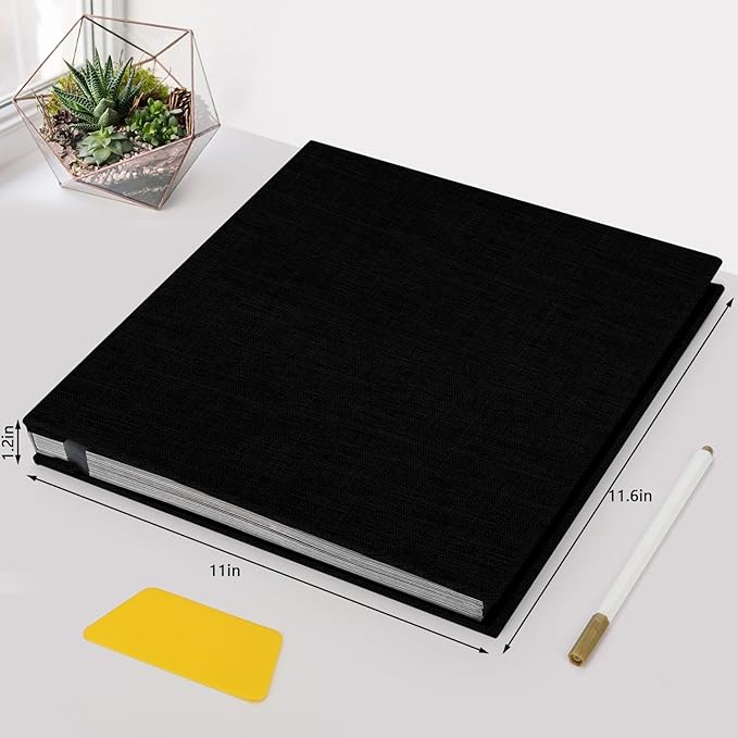 Zesthouse Photo Album Self Adhesive Pages, 60 Pages Magnetic Scrapbook Albums with Sticky Page,Photos Album Holds 8x10 & 5X7 & 4x6 & 6x8 & 3x5, Large Picture Book Ideal for Family,Wedding,Baby