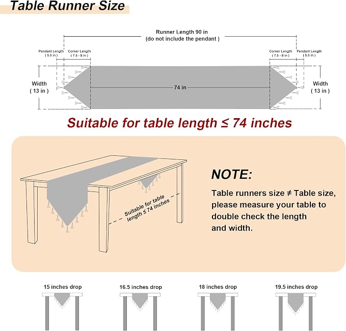 Loom and Mill Luxury Table Runner 90 Inches Long, Patchwork Chenille Damask - Image 2
