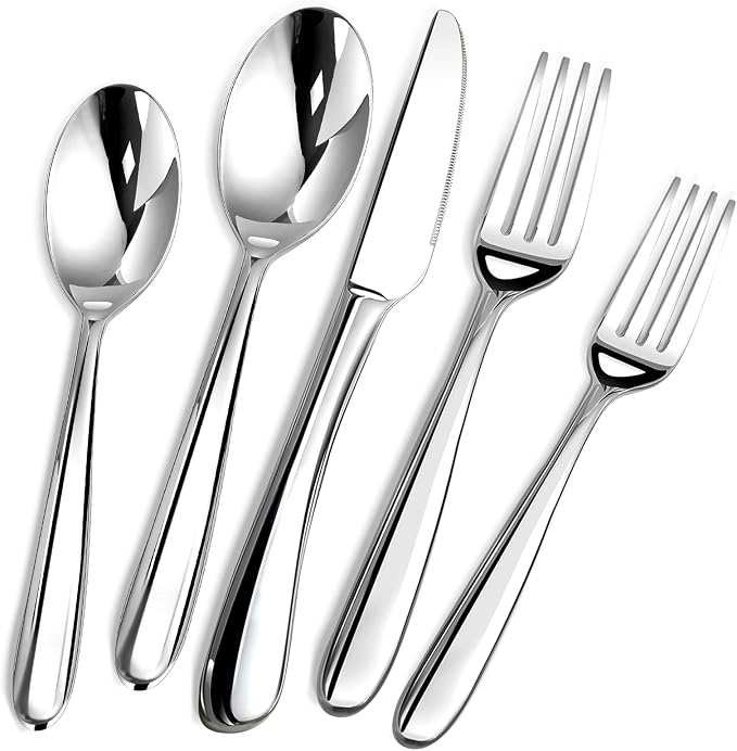 Heavy Duty Silverware Set for 8, Stainless Steel Flatware Cutlery Set | Heavy by ACNUSIK