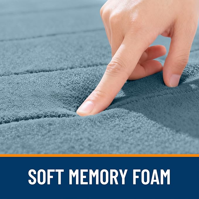 OLANLY Memory Foam Bath Mat 40x32, Super Soft Absorbent Bathroom Rugs, Quick Dry - Image 5