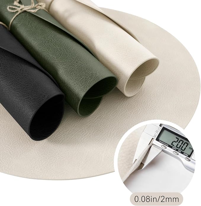 MOSAYT 13 Inch Round Vinyl Placemats Set of 6 - Image 6