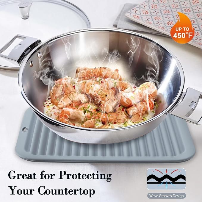 4 PCS Silicone Trivet for Hot Dishes, Hot Pads Trivets Mat for Hot Pots and Pans - Image 2
