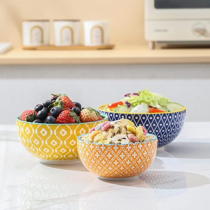 Selamica Ceramic 12 OZ Dessert Bowls Set, Ice Cream Bowls, 4.7 Inch Small Bowls - Image 6