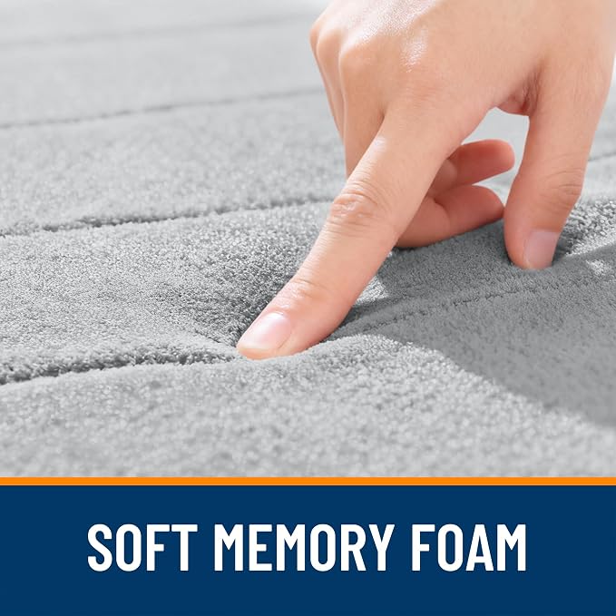 OLANLY Memory Foam Bath Mat 24x16, Super Soft Absorbent Bathroom Rugs, Quick Dry - Image 5
