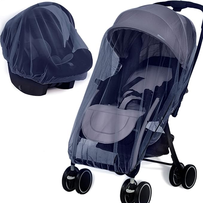 Mosquito Net for Stroller 2Pack - Protective Baby Mosquito Bug Net for Strollers, Bassinets, Cradles, Playards, Pack N Plays and Portable Mini Crib (Navy)