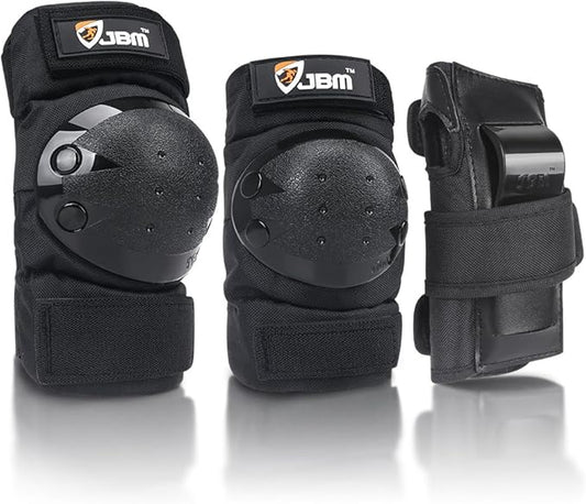 JBM Adult & Kids Knee Pads Elbow Pads and Wrist Guards for Inline Skating, Roller Skating, Skateboarding, Scootering
