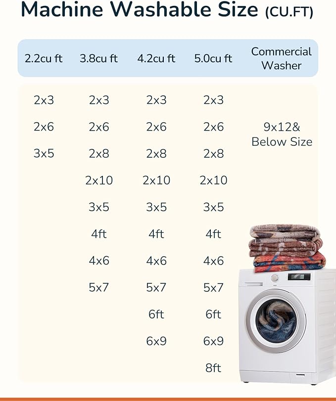 BESTSWEETIE Area Rug 9x12 Rug Machine Washable Non-Slip Low Pile Print Pattern - Image 6