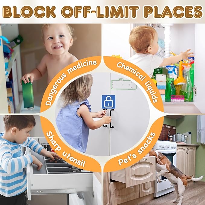 Eseesmart Smart Cabinet Lock, Hidden Magnetic Bluetooth RFID Keyless Drawer Lock, Baby Proofing Child Safety Cabinet Locks for Liquor File Cabinet Cupboard Desk Dresser Adults